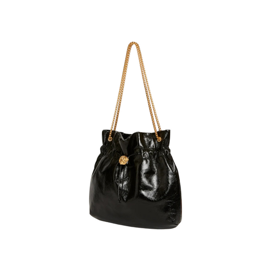 Megoha Elegant Black Drawstring Shoulder Bag